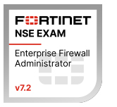 Fortinet NSE 7 - Enterprise Firewall 7.2 exam badges